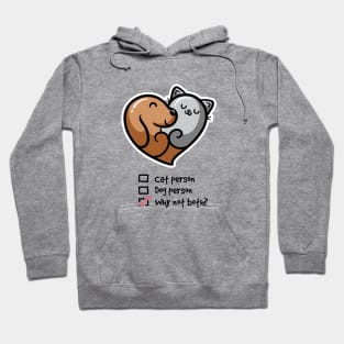 Cat Dog Person Hoodie